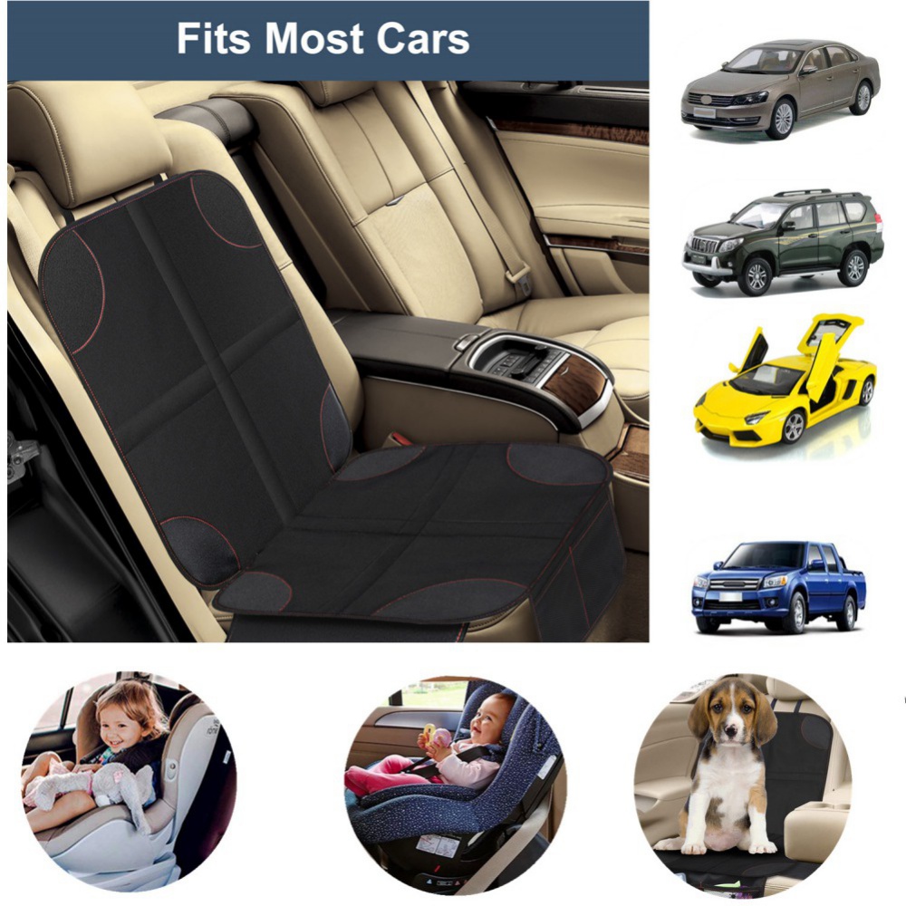 Car Seat Protector Pack Car Seat Cushion Mat Thickest Padding,Waterproof  600D Fabric Car Seat Covers for Non-Slip Backing Mesh Pockets for Baby and  Pet