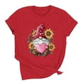 thumbnail image 2 of AuroraX Red T-Shirts for Women,Short Sleeve Gnome Graphics Crew Neck Loose Fit Women's Tops Valentines Holiday T Shirts Gift for Women, 2 of 8