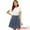 Light Blue, variant on DARING DIVA Women's A-Line Flared Pleated Midi Denim Skirt XS Light Blue