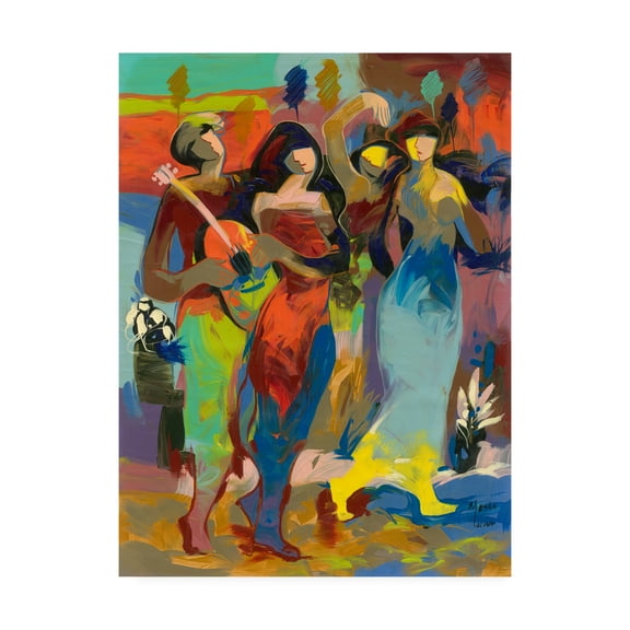 Trademark Fine Art 'Companeros de banda ' Canvas Art by Jessica Acunda
