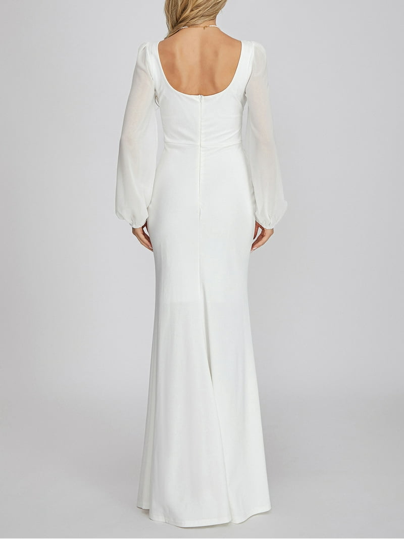 white christmas dresses Green Chiffon Square Neck Tamar Midi Dress main image 0