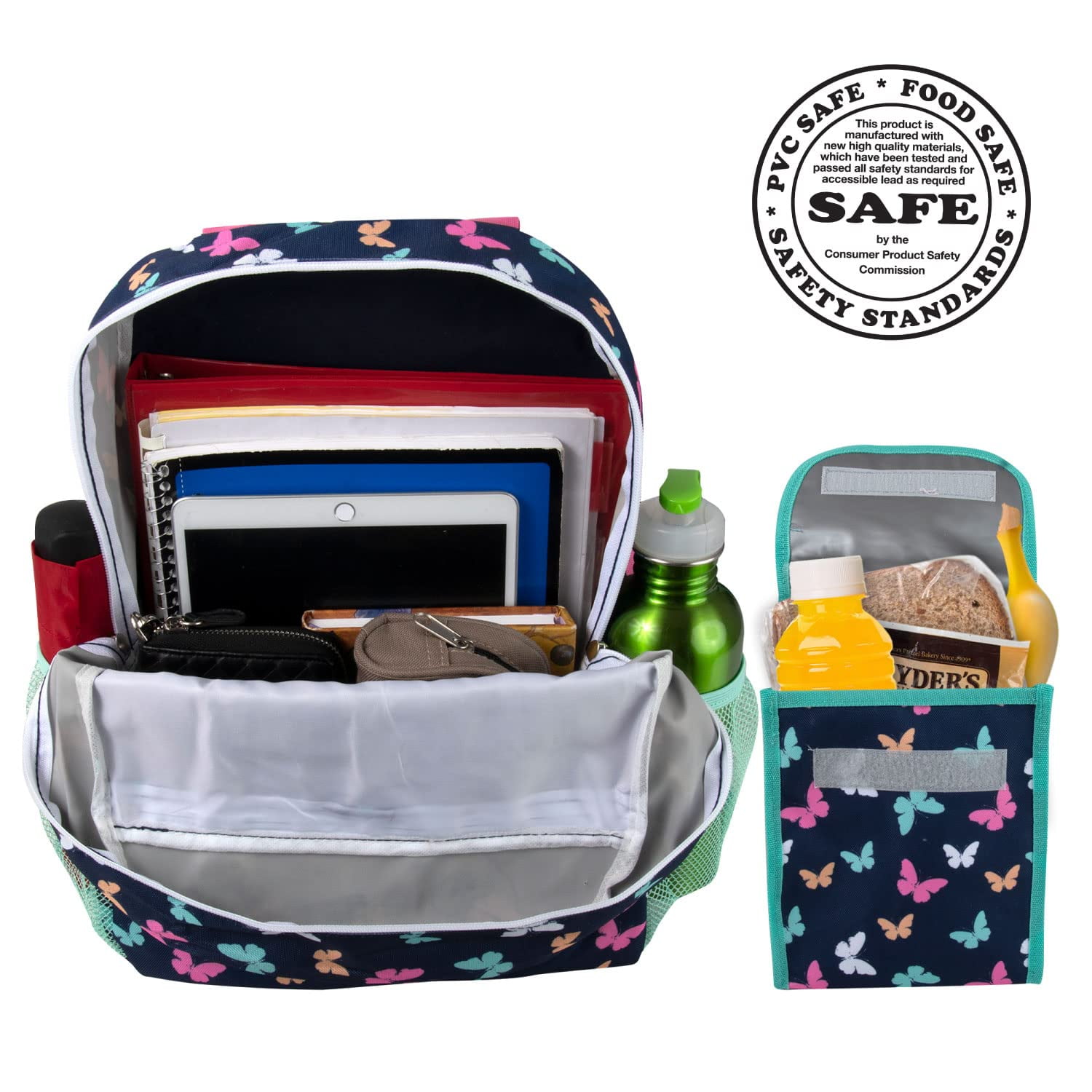 Butterfly backpack and lunchbox 2025