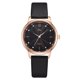 thumbnail image 2 of Reloj de aleación de moda Cinturón de cuero artificial Reloj de pulsera de cuarzo simple femenino (negro), 2 of 5