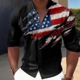 thumbnail image 1 of Nueva camisa informal con botones para hombre, con bandera nacional, de manga larga, para fiestas nocturnas, uso diario, verano, primavera y otoño, cómoda y estampada en 3D, 1 of 6