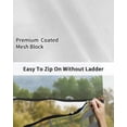 thumbnail image 6 of 4th of July RV Awning Sun Shade Screen 9'X7' American Flag Sunflower Mesh Sunscreen Farmhouse Barn Bird Awning Shade Screen with Zipper UV Blocker Completed Kits for RV Motorhome Camper, 6 of 7