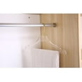 thumbnail image 6 of YBM Home Quality Acrylic Clear Coat Hangers Made of Clear Acrylic for a Luxurious Look and Feel for Wardrobe Closet, Clothes Hangers Organizes Closet, Silver w/ Flat Hook, 4120-12, 6 of 7