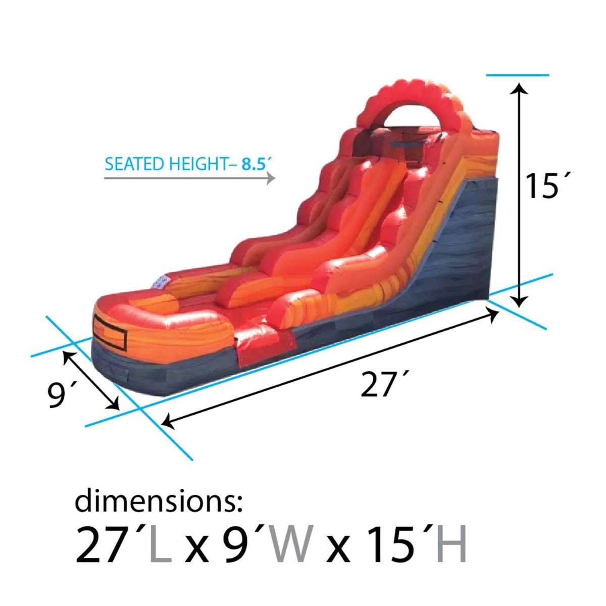 TentandTable Commercial Inflatable Water Slide, Bounce House, and Combo Trio - PA/NJ Certified