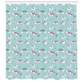 thumbnail image 3 of Ambesonne Unicorn Party Shower Curtain, Cartoon Horns Wings, 69"Wx84"L, Multicolor, 3 of 3