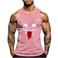 thumbnail image 2 of Camiseta sin mangas de cuello redondo para hombre, con estampado de Halloween, cuello redondo, estilo informal, deportiva, para hombre, 2 of 5