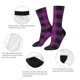 thumbnail image 4 of Balery Purple Black Plaid Calcetas Largas con Estampado para Hombre y Mujer – Suaves y Transpirables, Talla Única (US 5-11), 4 of 6