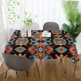 thumbnail image 3 of Yayeee Tablecloths 60" x 90" Rectangle Wrinkle Resistant Party Table Cover, Blue Geometric, 3 of 8