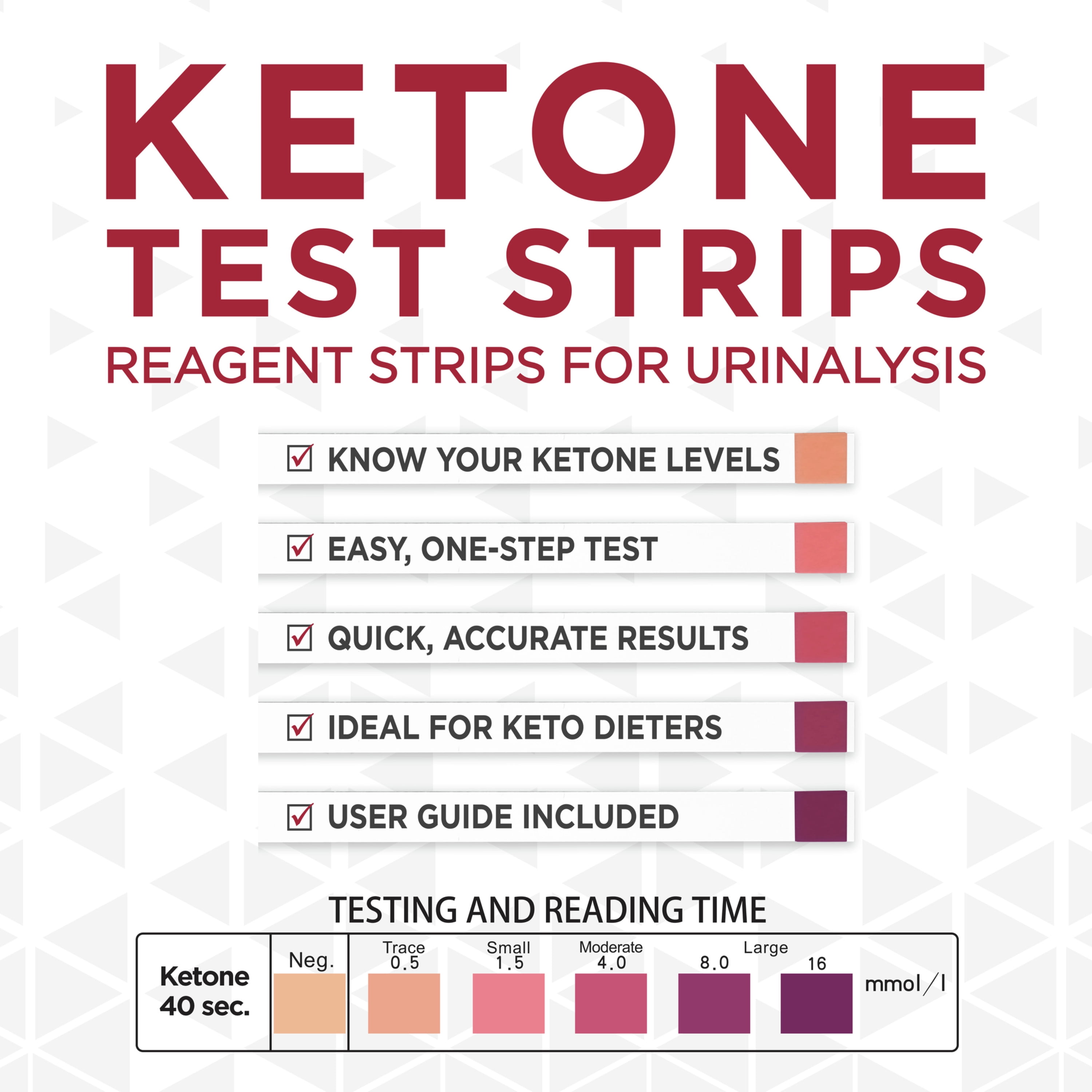 Ketone Strips Color Chart