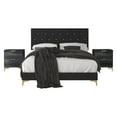 thumbnail image 2 of Home Design Sana Queen Upholstered Panel Bed with 2 Nightstands, 2 of 6