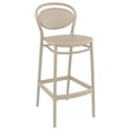 thumbnail image 4 of Compamia Sky Marcel Square Bar Set with 2 Barstools Taupe, 4 of 4