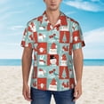 thumbnail image 2 of Gaeub Warm Christmas Memories Print Men's Hawaiian Shirt,Button Down Short Sleeves Shirts,Tropical Beach Casual Button Down Shirts,XX-Large, 2 of 7