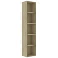 thumbnail image 5 of vidaXL Book Cabinet Black 15.7"x11.8"x74.4" Engineered Wood, 5 of 18