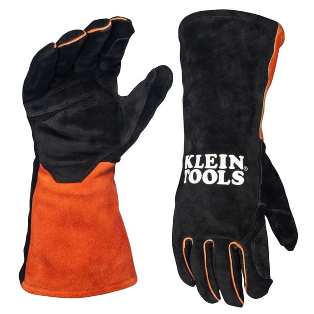 Guantes de soldadura Klein Tools MIG de cuero resistente a las llamas