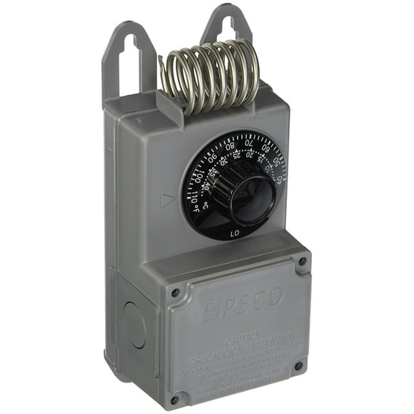 Peco TF115-001 NEMA 4X Thermostat à Tension de Ligne, Gris