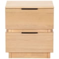 thumbnail image 2 of Safvaieh Couture Titus Mid-Century Wood and Metal Nightstand, Oak, 2 of 14
