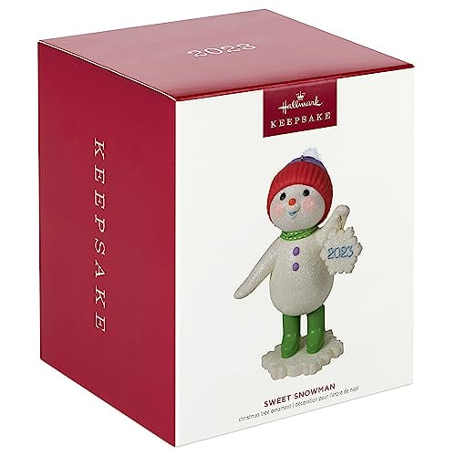 Hallmark Keepsake Ornement de Noël 2023, Snowman Doux, Cadeaux Snowman