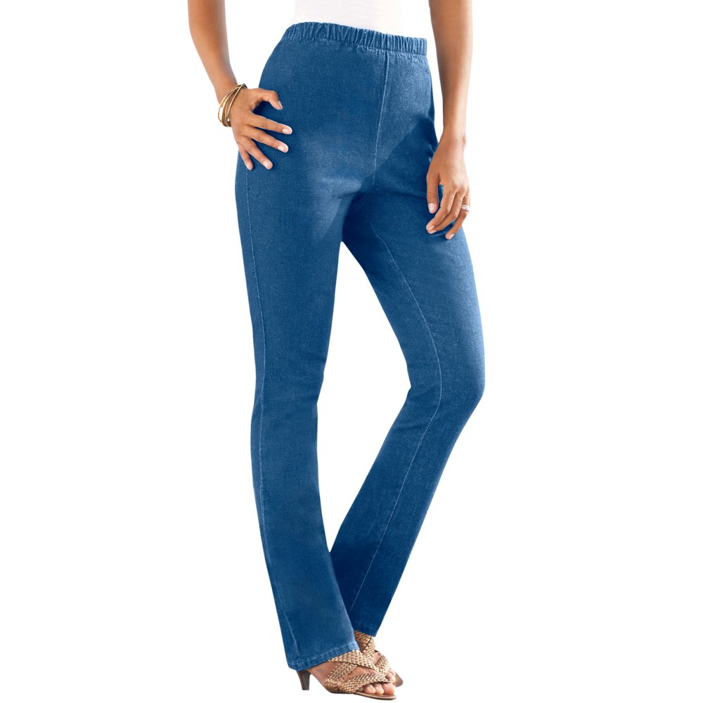 missguided blue high waisted stretch straight leg jeans