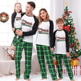 thumbnail image 2 of Pijamas familiares a juego de Navidad, conjuntos de pijamas verdes de Santa Hustle, en julio, 2 of 3