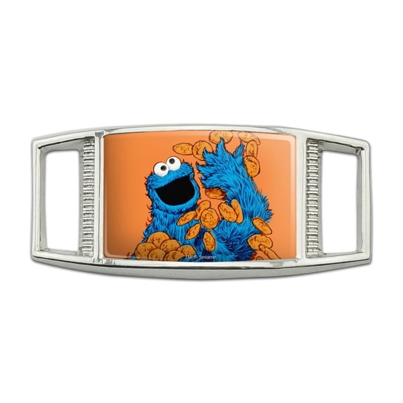 Sesame Street Vintage Cookie Monster Rectangular Shoe Shoelace Shoe Lace Tag Runner Gym Charm Decoration