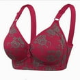 thumbnail image 3 of Otvok Womens Middle-Aged and Elderly Underwear Comfortable Thin Print without Steel Ring Plus Size Bra, 3 of 6