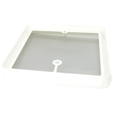 Corner Vent - Heng's JRP1124R Radius Corner Screen for Jensen Roof Vents - White, Heng's Outside Damper Flapper By Hengs