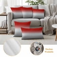 thumbnail image 5 of Red Gray Ombre Outdoor Pillow Covers 16x16 Set of 2, Waterproof Patio Throw Pillowcase Protectors, Modern Gradient Abstract Art Square Decorative Pillow Shams Cushion Covers for Seat Bed Couch Sofa, 5 of 8