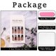 thumbnail image 4 of Uñas acrílicas extralargas de ataúd brillante con diseños, uñas acrílicas desnudas, uñas adhesivas para mujeres, 24 Uds. Adepaton JQWJ510, 4 of 7