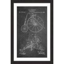 "Velocipede 1880 Chalk" Framed Painting Print