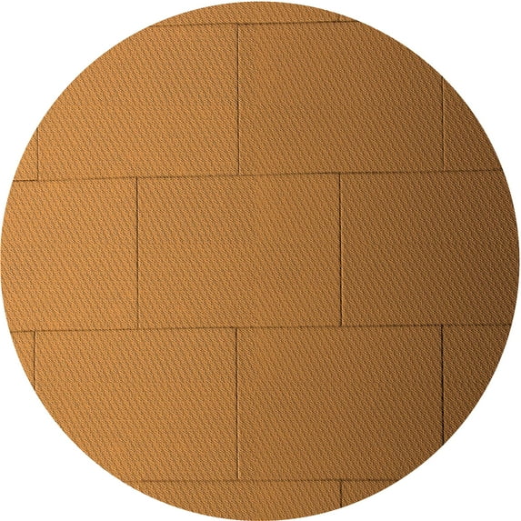 Ahgly Company Indoor Round Patterned Mahogany Brown Area Rugs, 4' Round