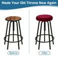 thumbnail image 3 of 4Pack Bar Stool Covers Round, 12-14" Elastic Stool Seat Slipcover, Red, 3 of 6