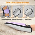 thumbnail image 5 of Euqvunn 2 Pack Pet Hair Remover Glove, 2-in-1 Double Sided Grooming Glove for Dogs & Cats, Washable Reusable Pet Grooming Glove for Clothes,Couch, Furniture, Carpet, Car Seat, Curtain(Black-Purple), 5 of 11
