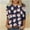 Blue, variant on Women's Christmas Sweatshirt Santa Claus Graphic Pullover 3/4 Sleeve Casual Holiday Tops Cute Xmas Shirts
