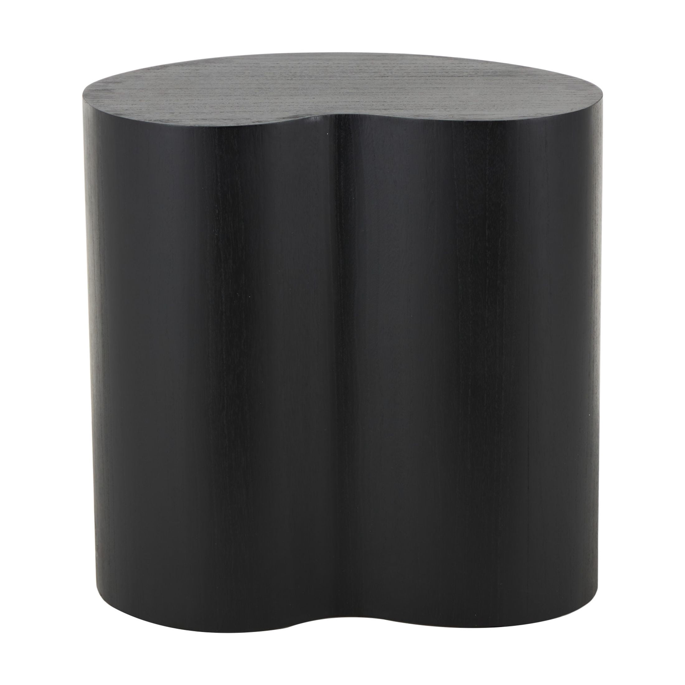 DecMode 22" x 22" Black Wood Heart Inspired Accent Table, 1-Piece