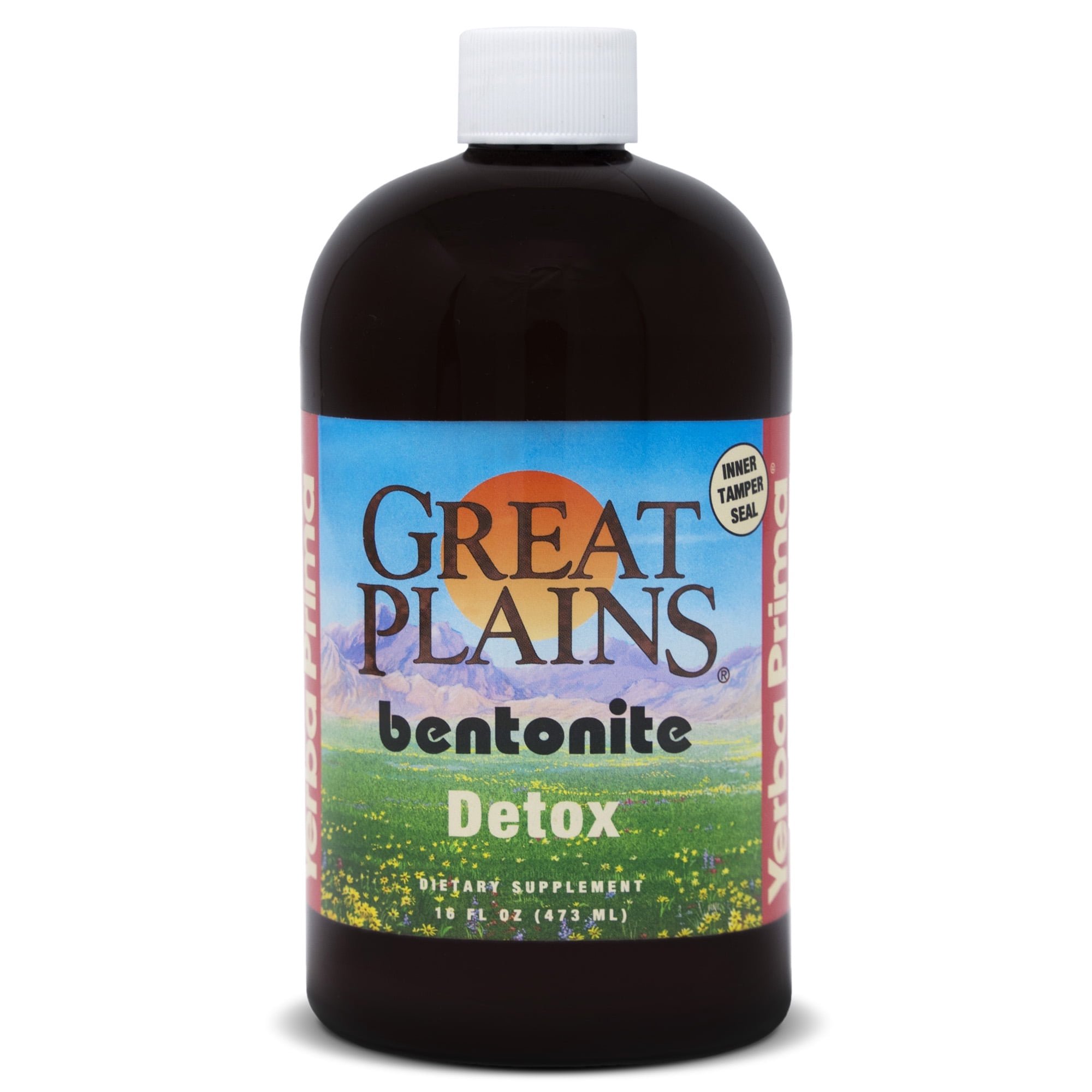 Yerba Prima Great Plains Bentonite, 16 oz - Food Grade Liquid Clay