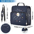 thumbnail image 2 of FORMRS Zipper Binder with Shoulder Strap 2-inch Ring 500 Sheet Capacity File Bag, White Planet, 2 of 5