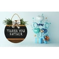thumbnail image 4 of Eveokoki Thank You Father Wooden Front Door Sign Rustic Round Wreath Wall Hanger Porch Decor Spring and Summer Farmhouse Decoration Housewarming Gift 12 Inches, 4 of 5