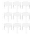 thumbnail image 1 of WORGEOUS Pila de trípode de plástico blanco con soporte para pizza de 100 piezas para contenedor de restaurante, 1 of 9