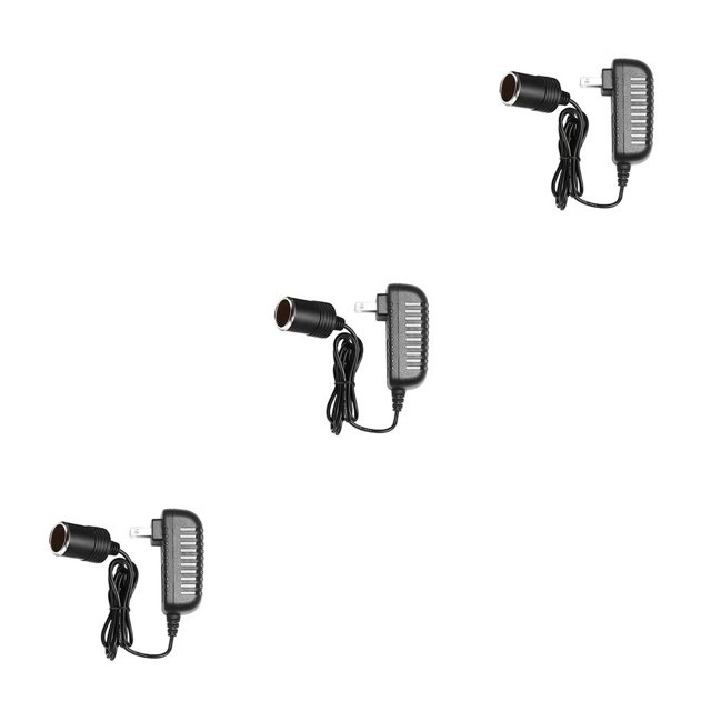 Ruiboury Car Lighter Socket AC110-240V to DC12V USB Auto Converter Charging Power Adapter 2A Driving Charger Automobile US Plug 3Set