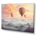 thumbnail image 2 of Designart "Pink Hot Air Ballon delicate II" Transportation Canvas Wall Art, 2 of 5