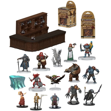 Pathfinder Battles: Rusty Dragon Inn Box Set - 52 Piece - Miniatures & Rusty Dragon Inn Bar - RPG Box Set