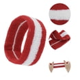 thumbnail image 3 of Unique Bargains 1 Set Soft Headband with Wristband Sweat Headband for Sport Red White, 3 of 6