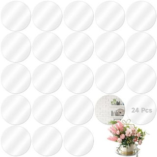 Visland 4PCS Round Mirror Trays, Circle Mirror Candle Plates for Table  Centerpiece Wedding Decorations Baby Shower Party Mirror Tiles Christmas  Decorations, 8in 