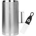 thumbnail image 1 of 12" x 6" Stainless Steel Guiro Instrument Latin Percussion Metal Guiro Shaker with Scraper Percussion Instrument, 1 of 5
