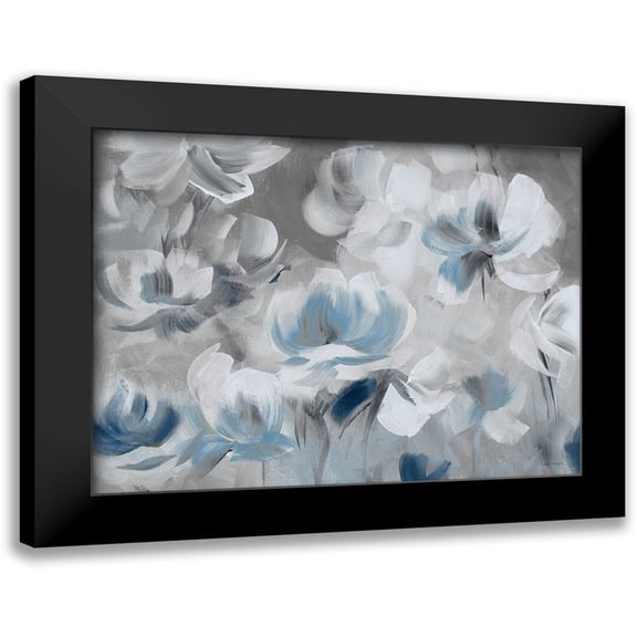 Loreth, Lanie 14x12 Black Modern Framed Museum Art Print Titled - Softly Awakened In Blue