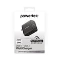 thumbnail image 7 of Powertek 20W USB-C + USB-A Wall Charger, Fast Charging Power Delivery Cube, Dual Port Compact Charger, Black, 7 of 7