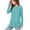Light Blue, variant on HAiming Girls Long Sleeve Shirts Solid Round Neck Side Slit Tunic Tops Spring Casual Loose Soft Comfy Blouses
